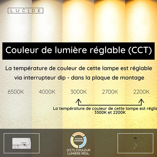 Lucide CALINA - Suspension - Ø 41,9 cm - LED Dim. - CCT - 5x8,4W 2200K/3300K - Avec module LED remplaçable - Ambre - Premium - USP